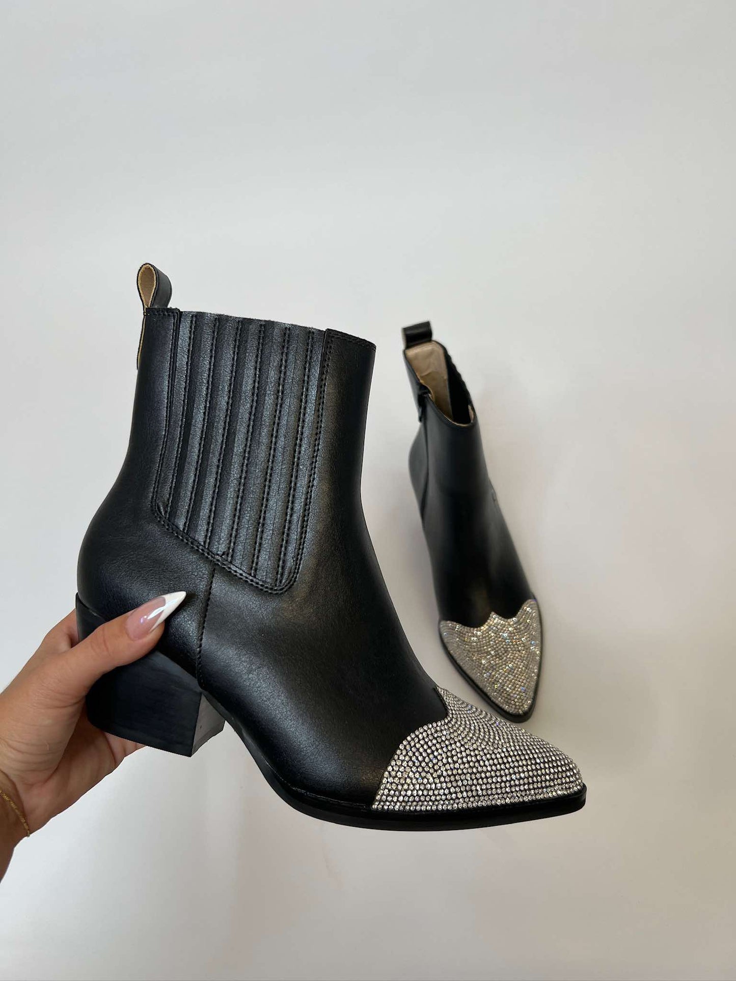 Rhinestone Toed Booties