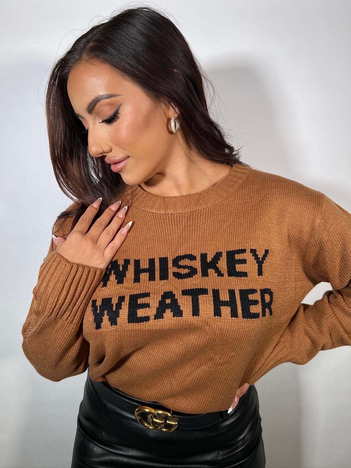 Brown Whiskey Weather Sweater