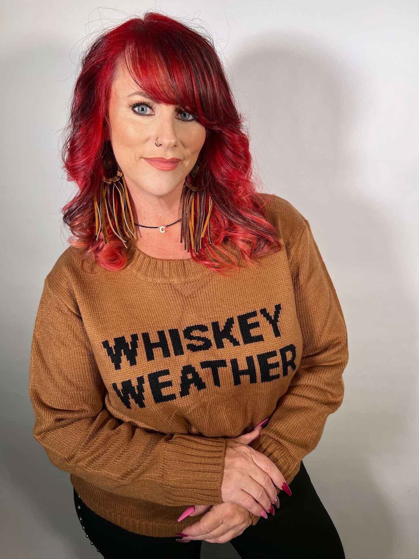 Brown Whiskey Weather Sweater