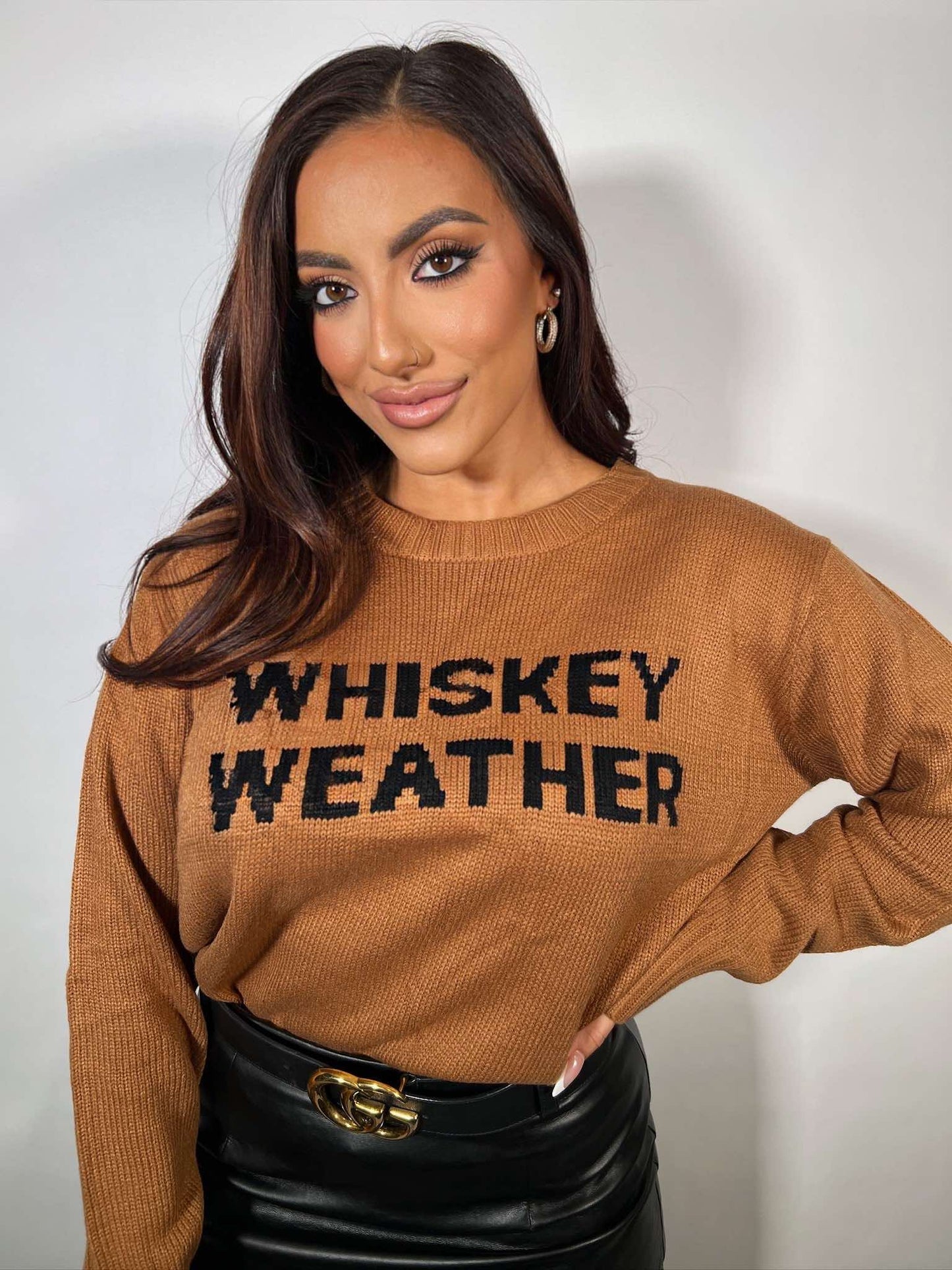 Brown Whiskey Weather Sweater