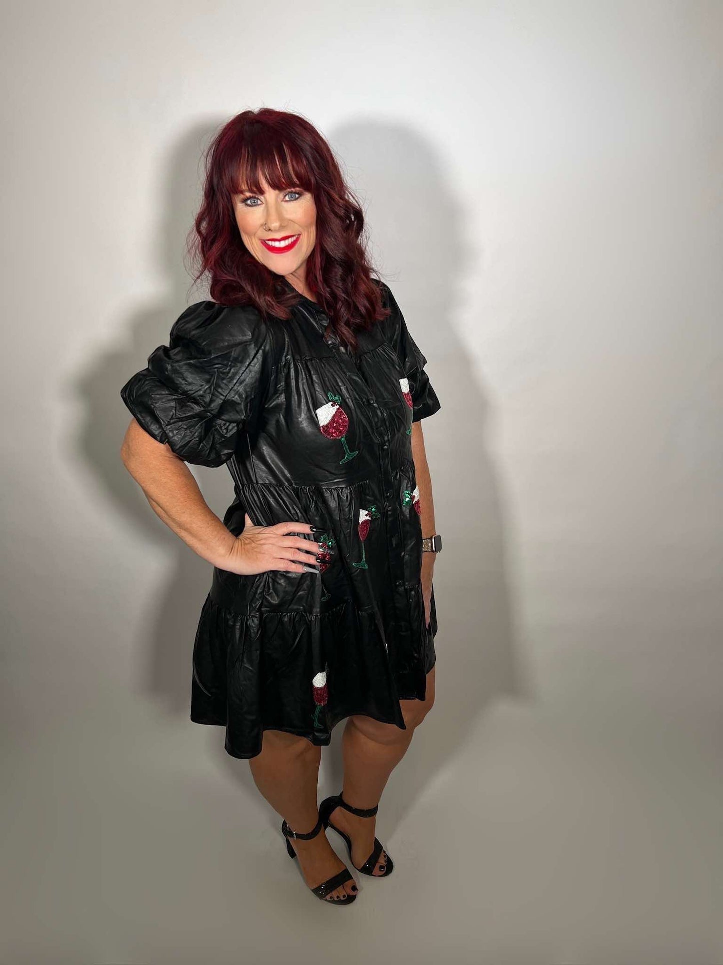 Holiday Drinks Sequin Dress