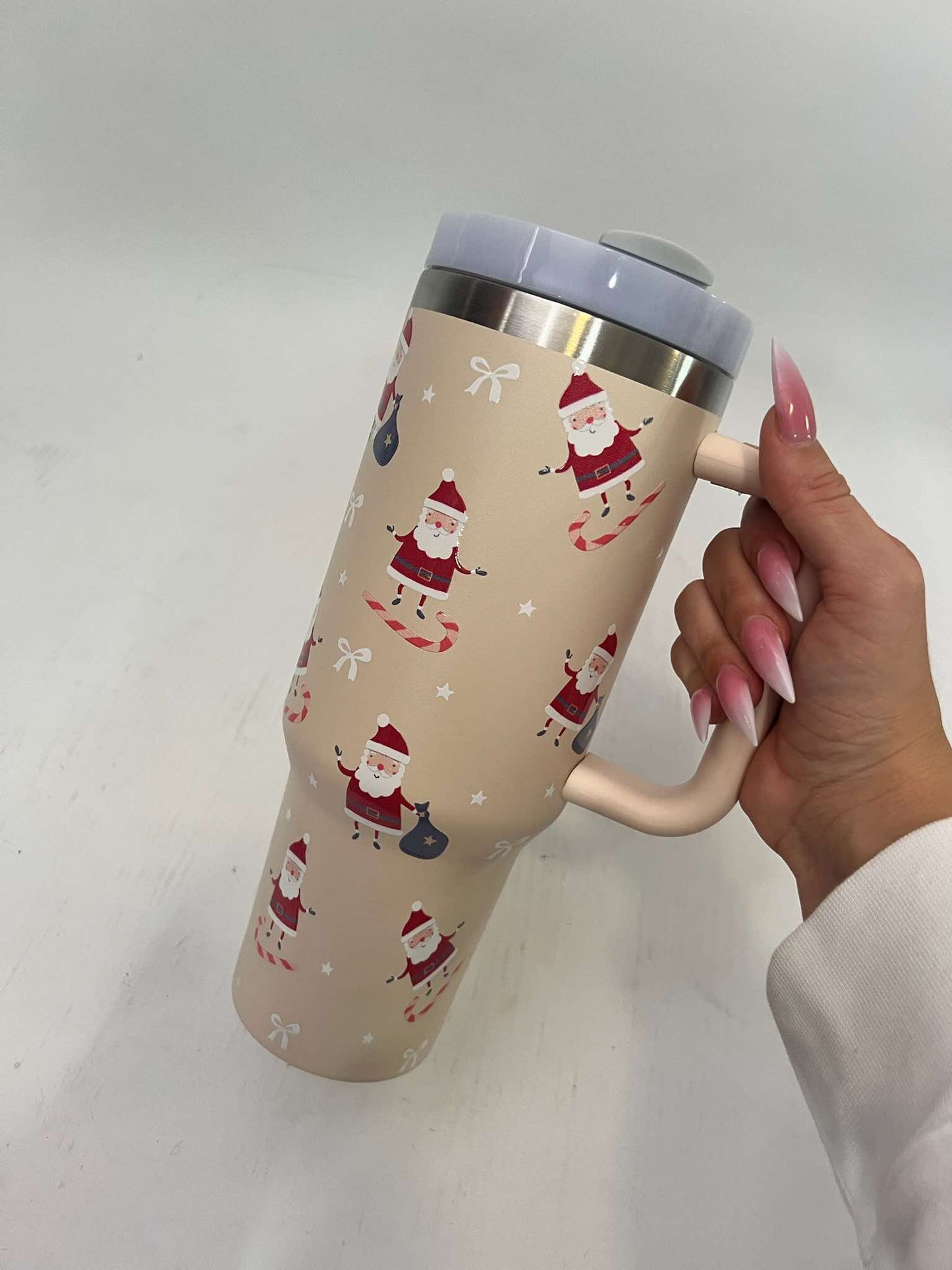 40oz STAINLESS STEEL TUMBLER XMAS SANTA