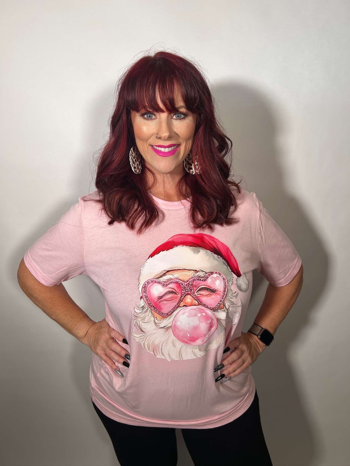 Bubble Gum Santa Tee