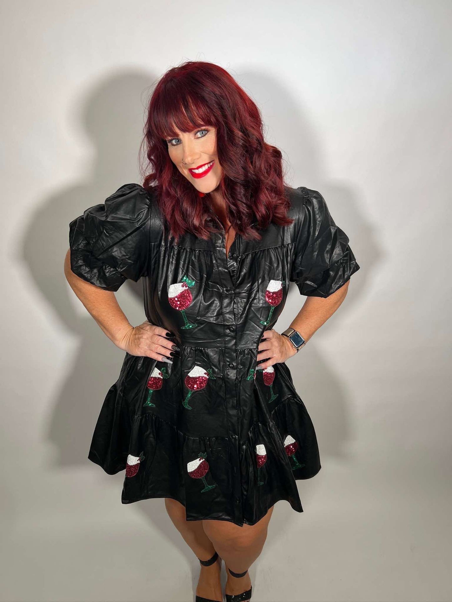 Holiday Drinks Sequin Dress