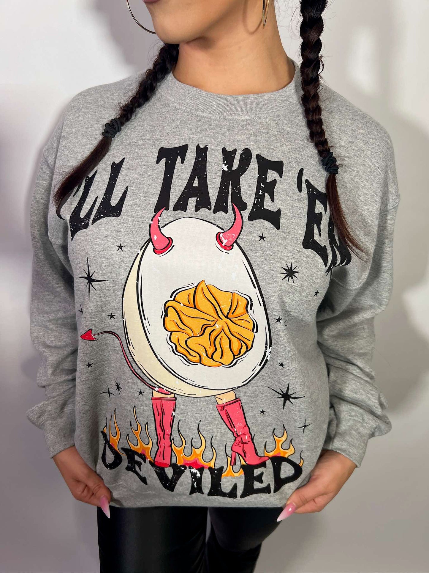 Take Em Deviled Crewneck Sweatshirt