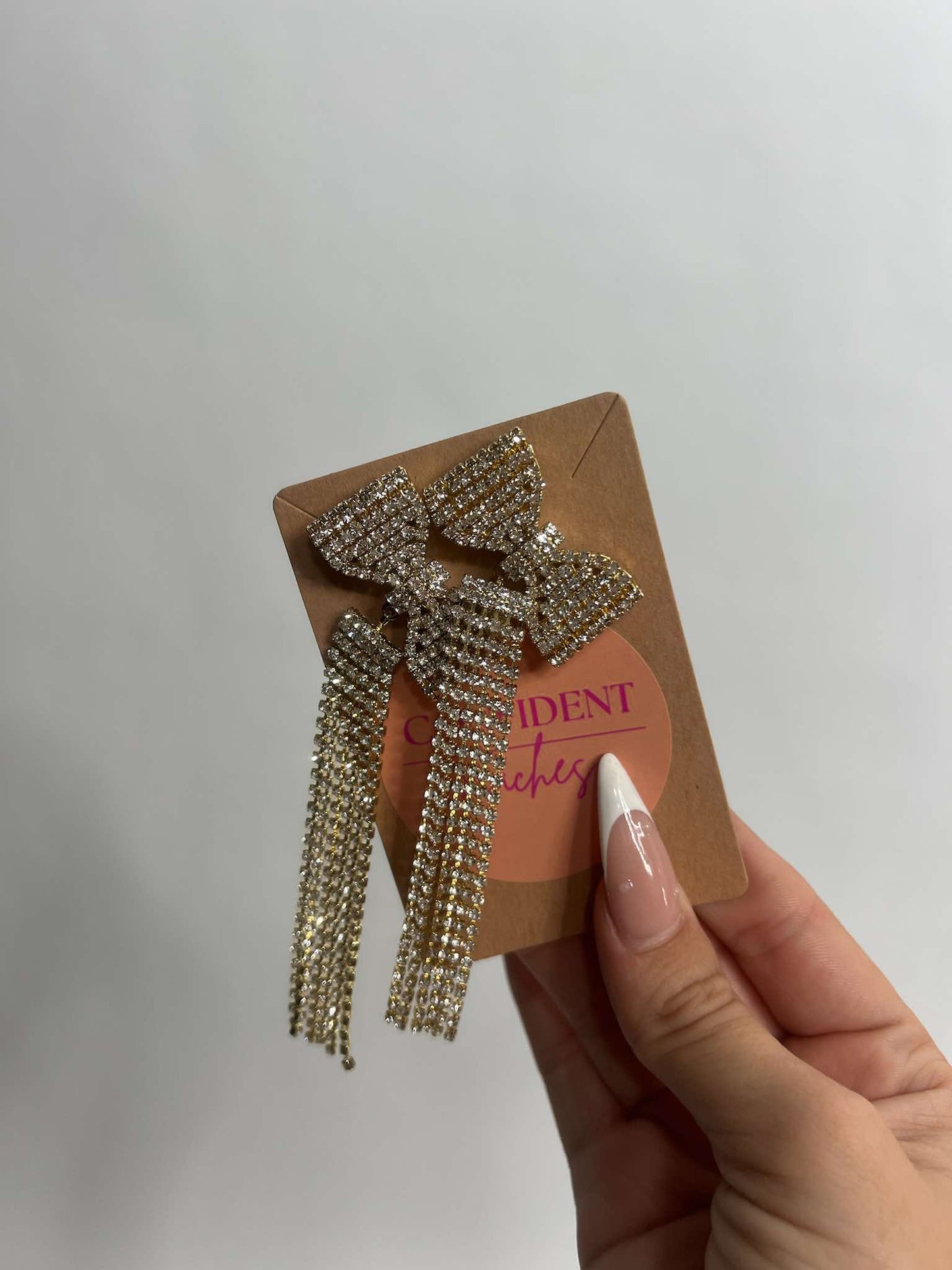 Fashion Long Tassel Rhinestone Drop Earrings