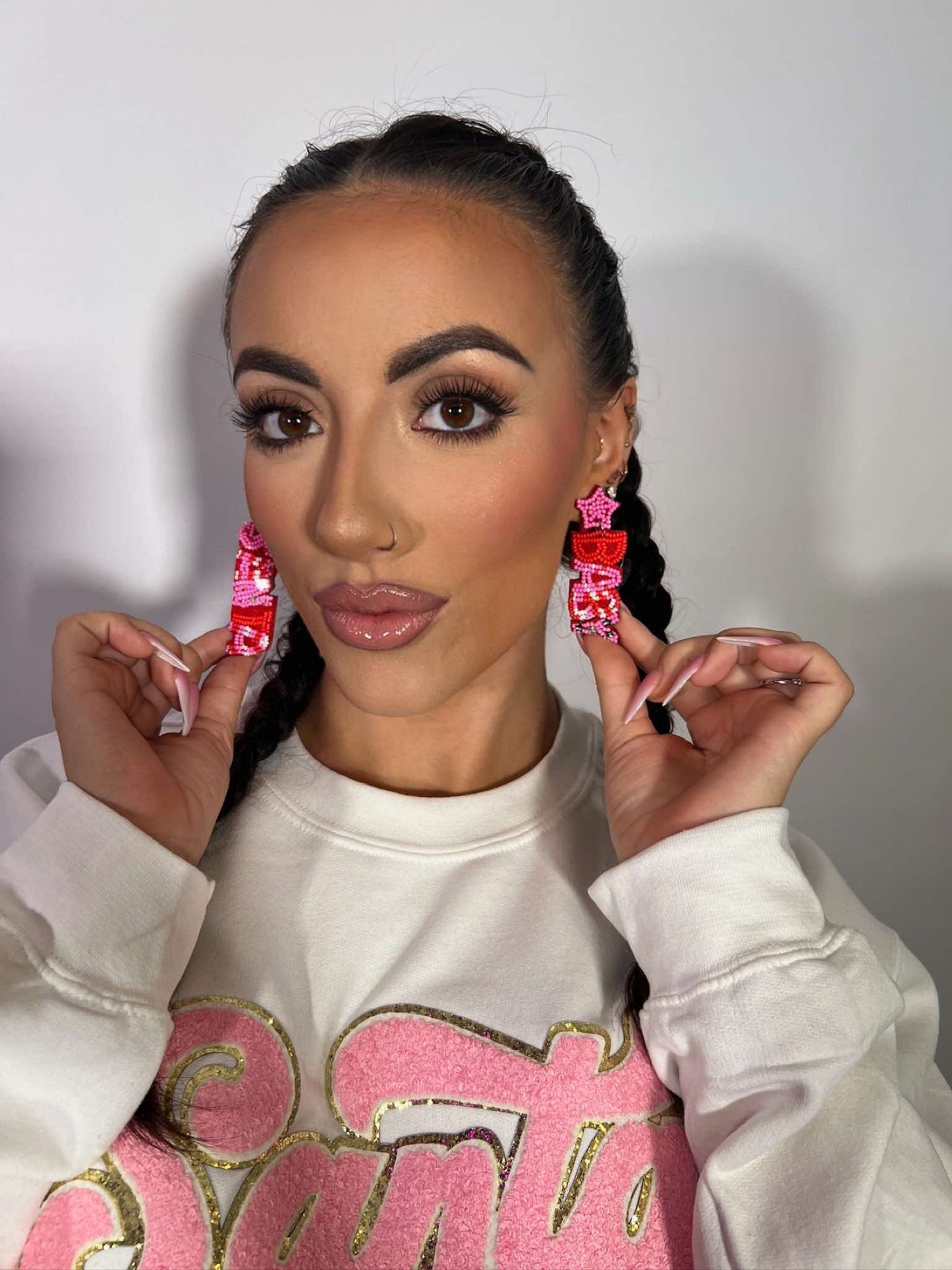 Beaded Santa Baby Earrings