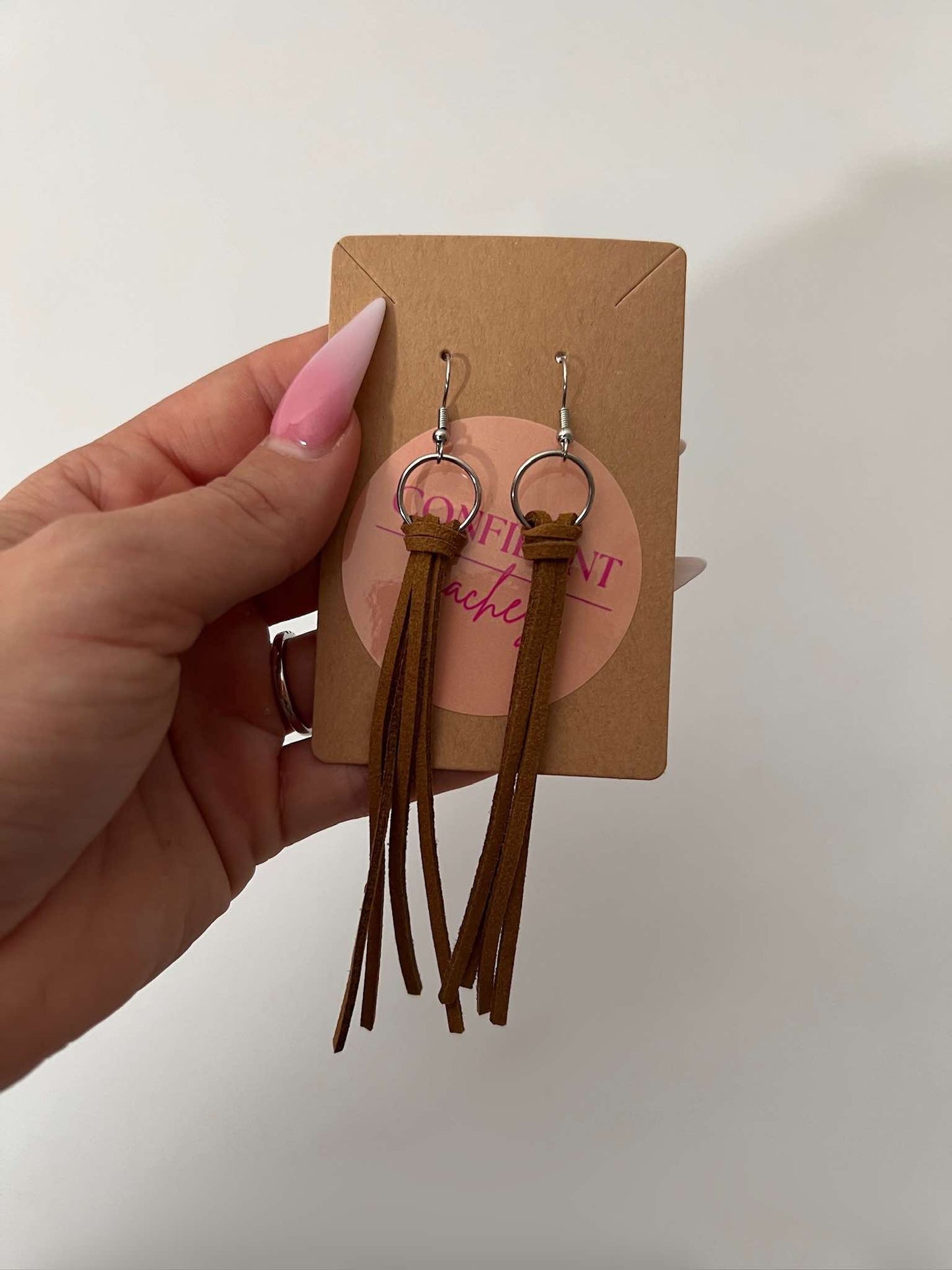Leather Tassel Earrings
