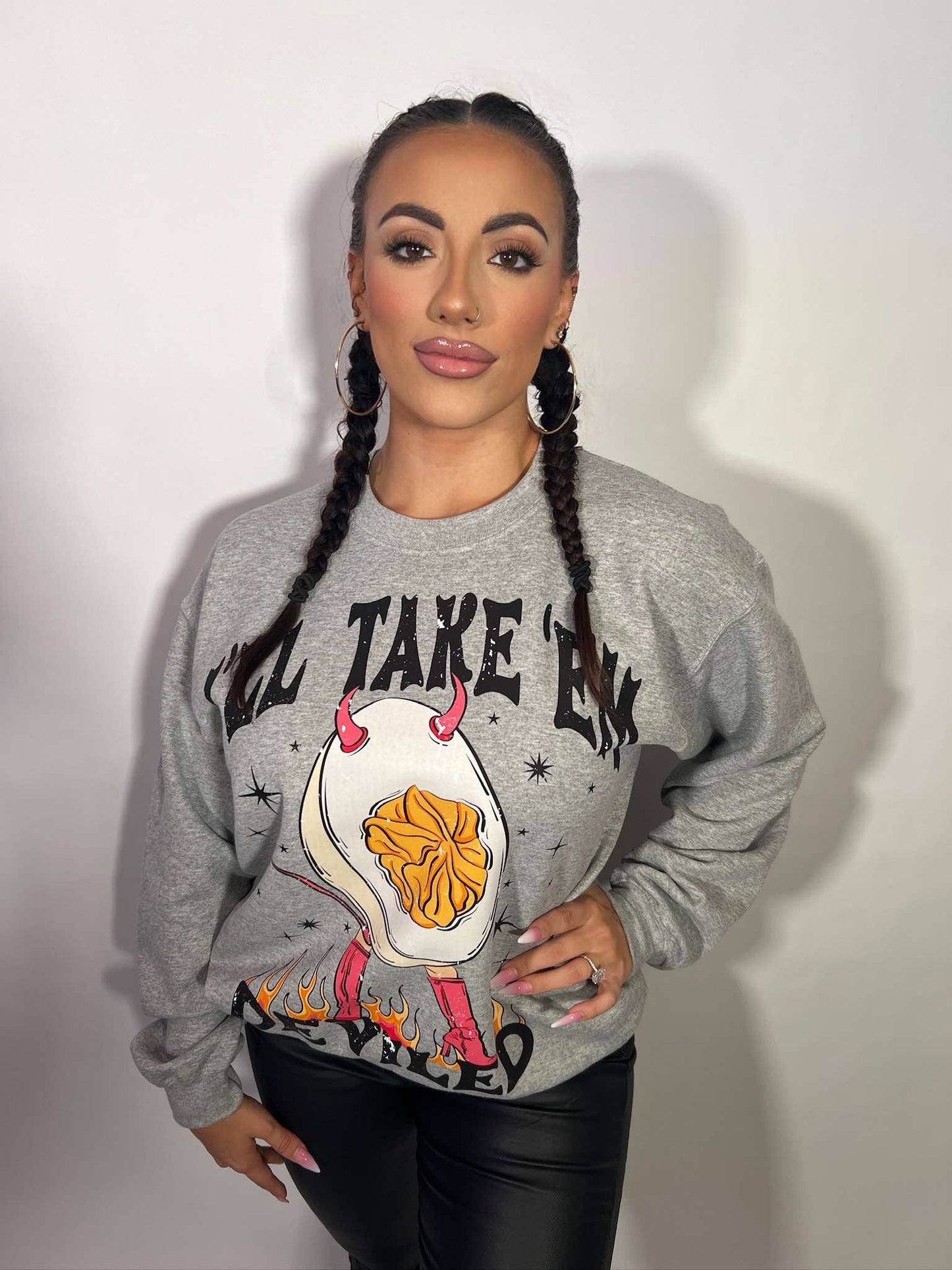 Take Em Deviled Crewneck Sweatshirt