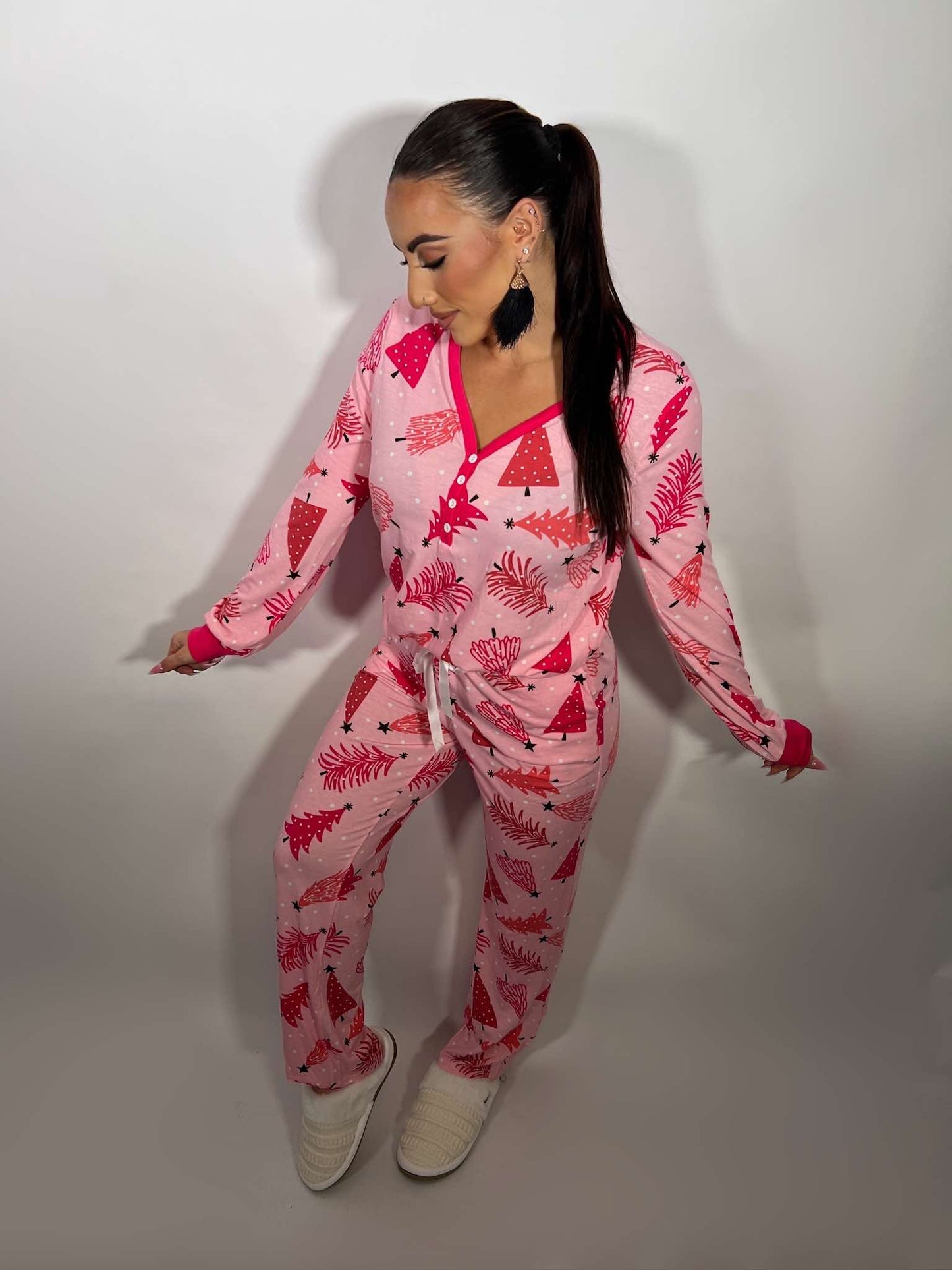 Christmas Tree Pullover and Pants Lounge Set