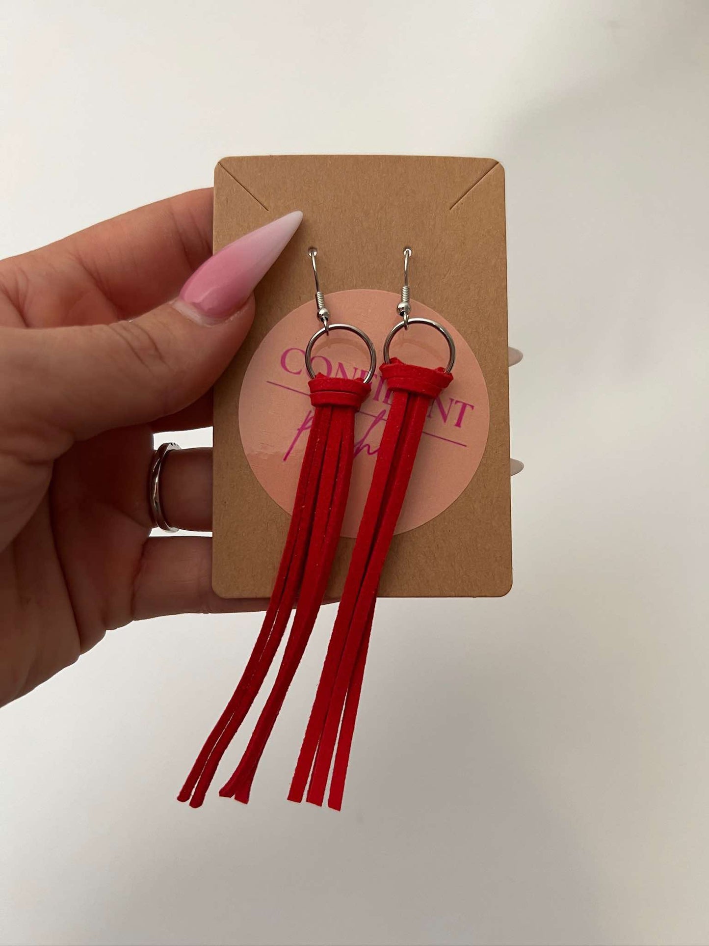 Leather Tassel Earrings