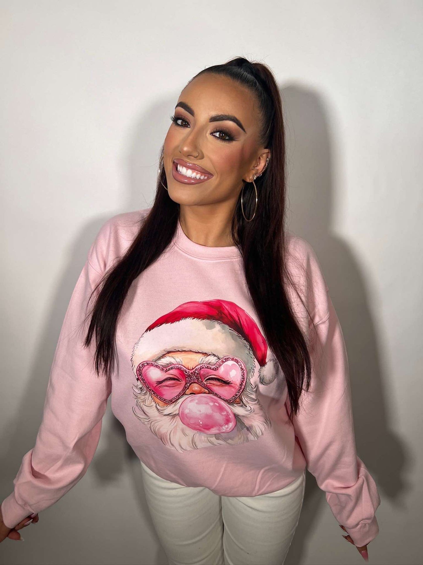 Bubblegum Santa Sweatshirt