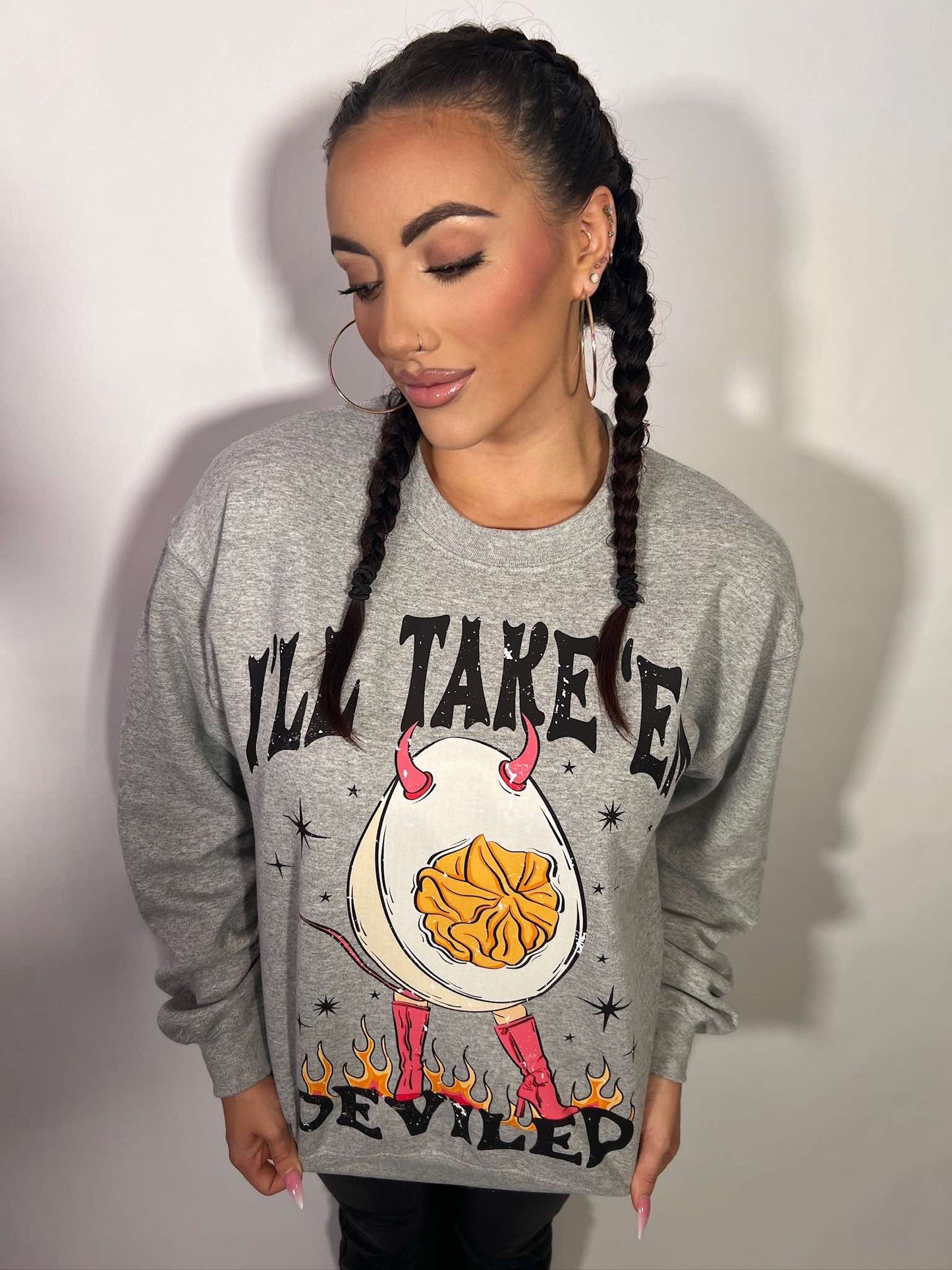 Take Em Deviled Crewneck Sweatshirt