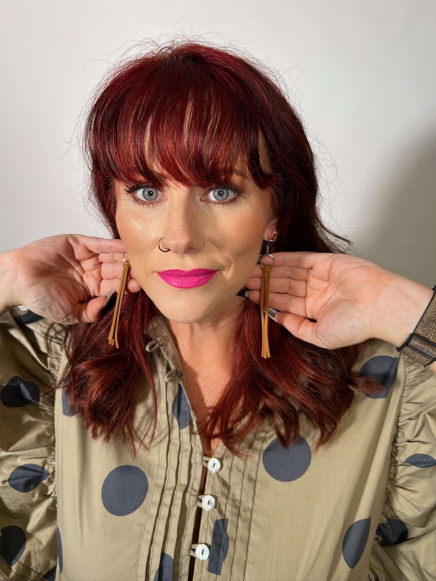 Leather Tassel Earrings