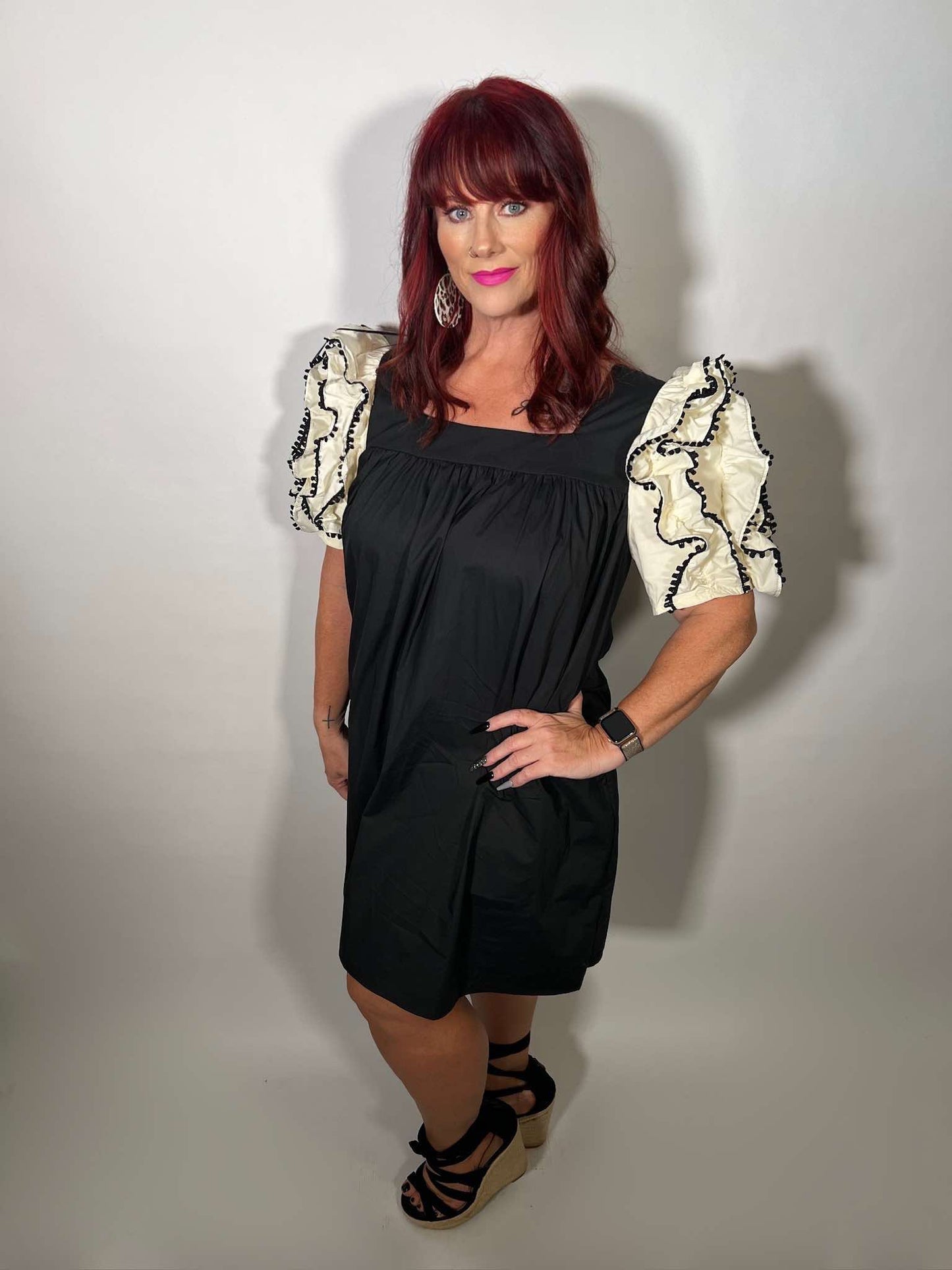 Square Neck Mini Dress