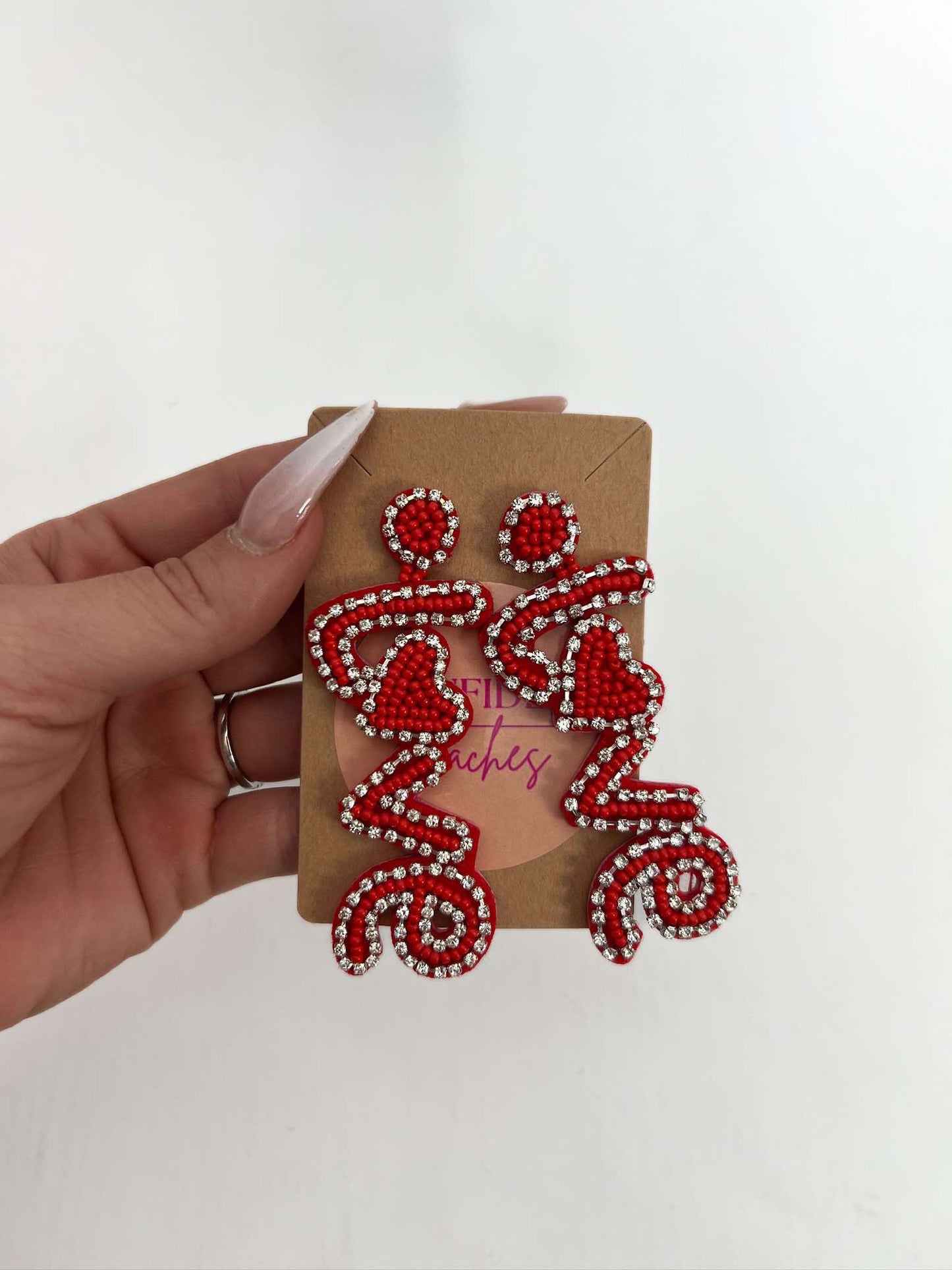 LOVE Beaded Earrings