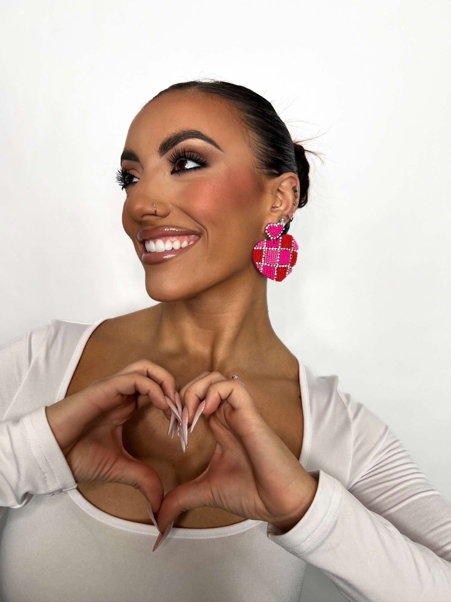 HEART Beaded Earrings