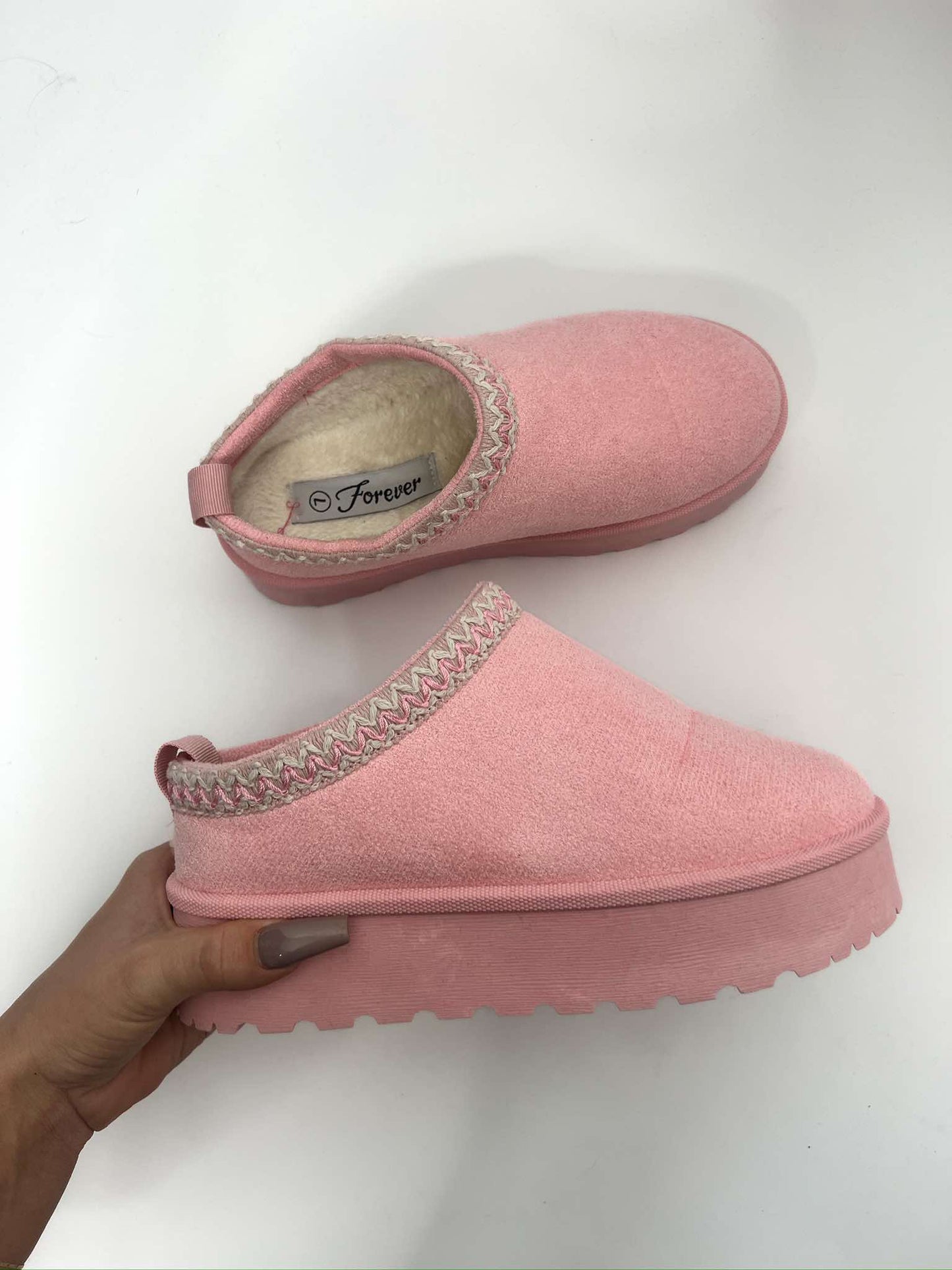 UGG STYLE, CHUNKY PLATFORM SLIPPERS