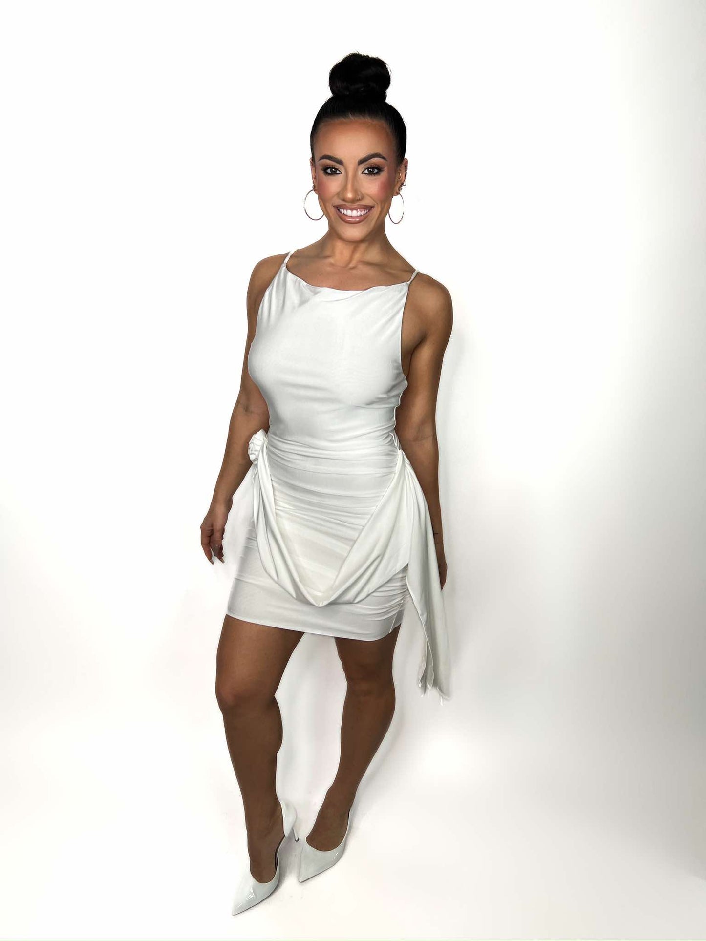 ROSE SASH MINI DRESS