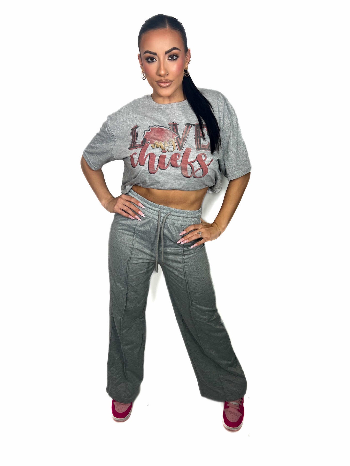 BAGGY SWEATPANTS WIDE-LEG PANTS