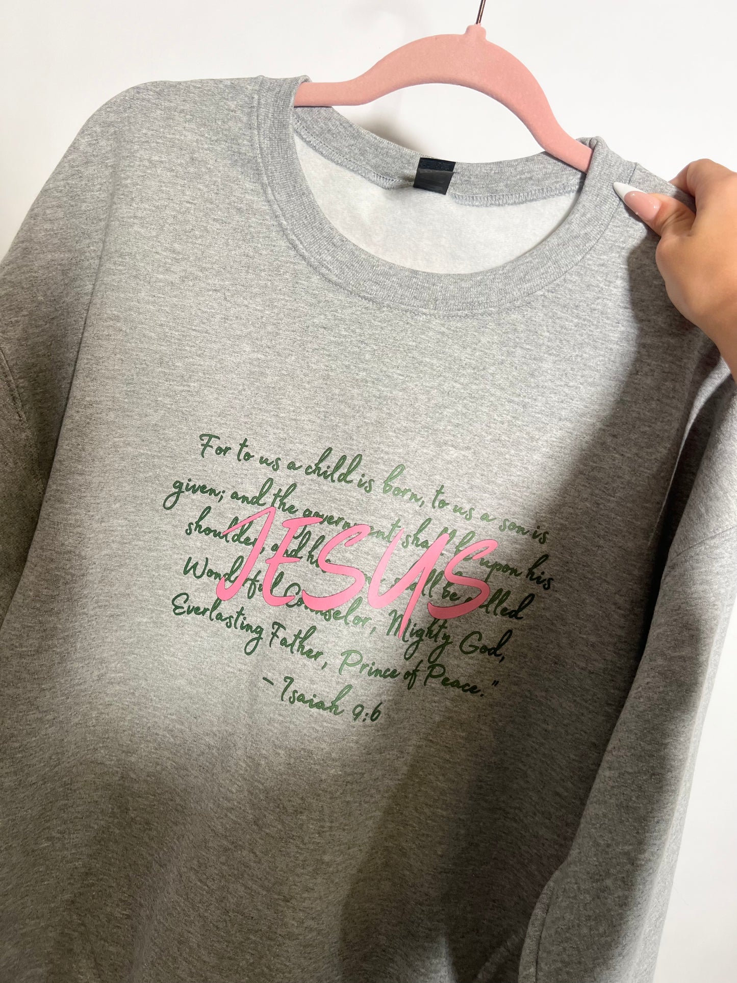Jesus Heather Gray Crewneck