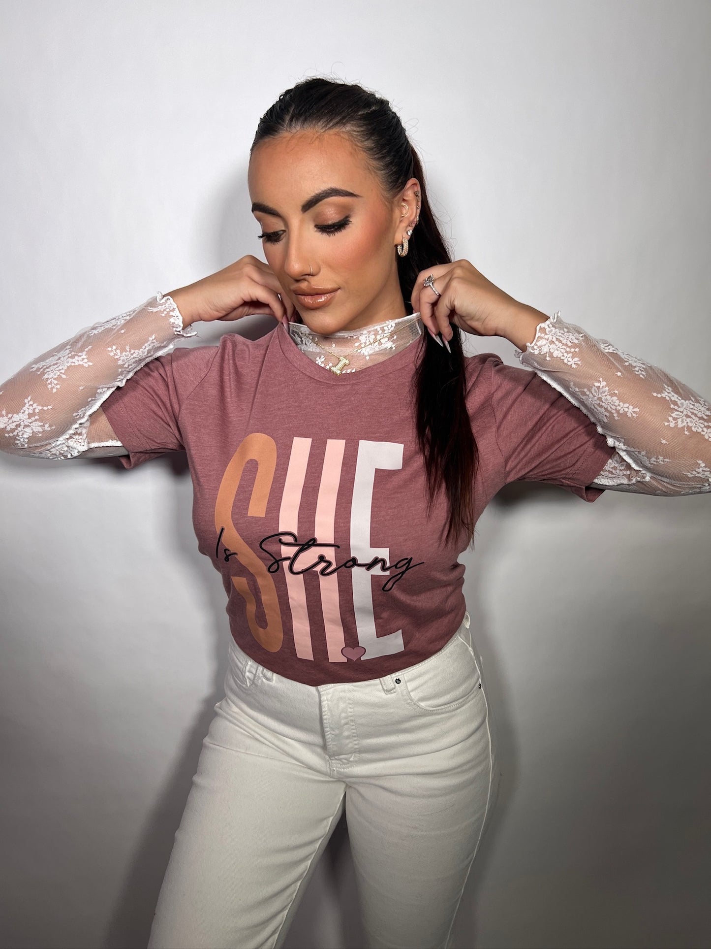 Sheer Laced Mesh Top