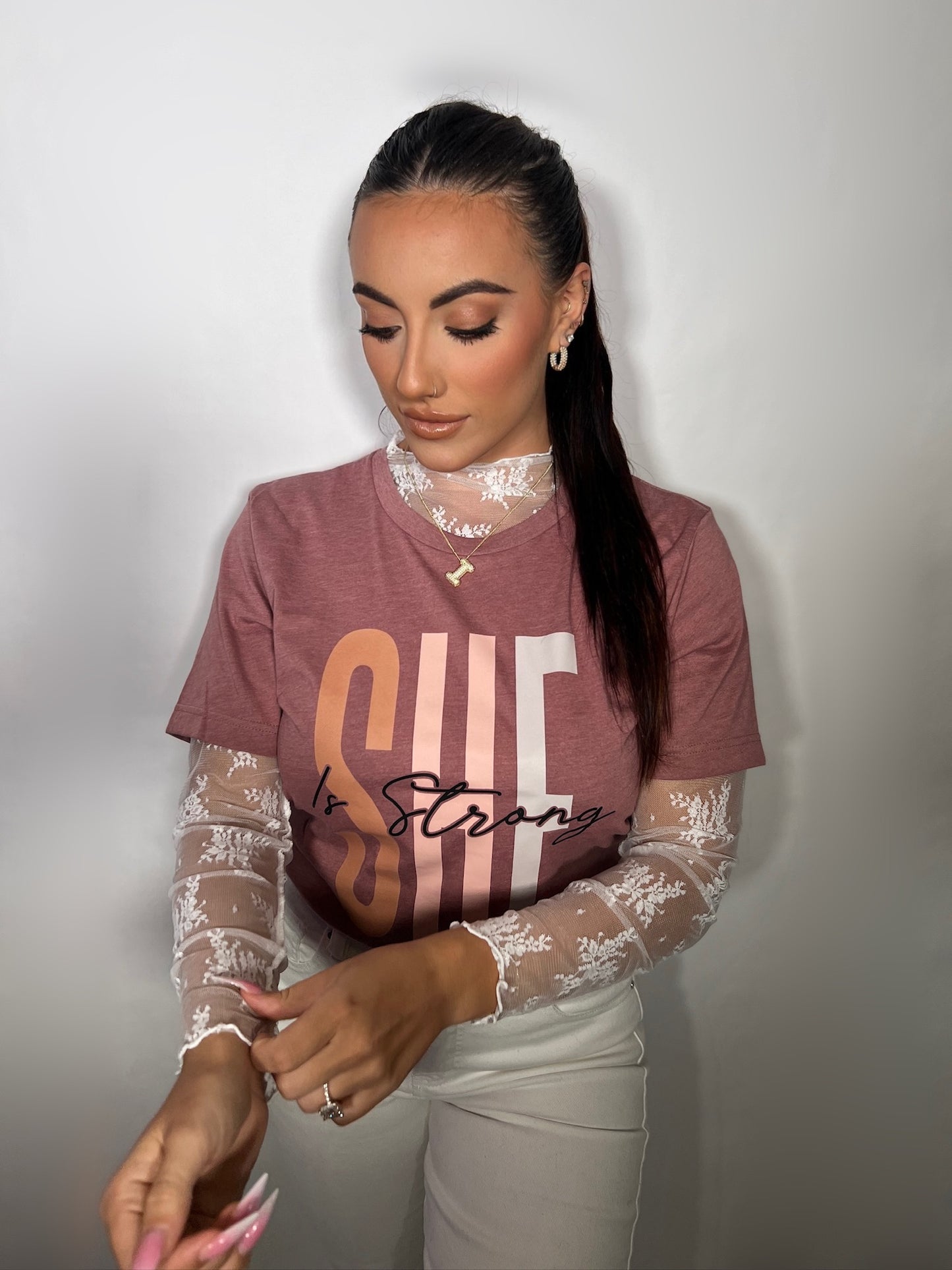 Sheer Laced Mesh Top