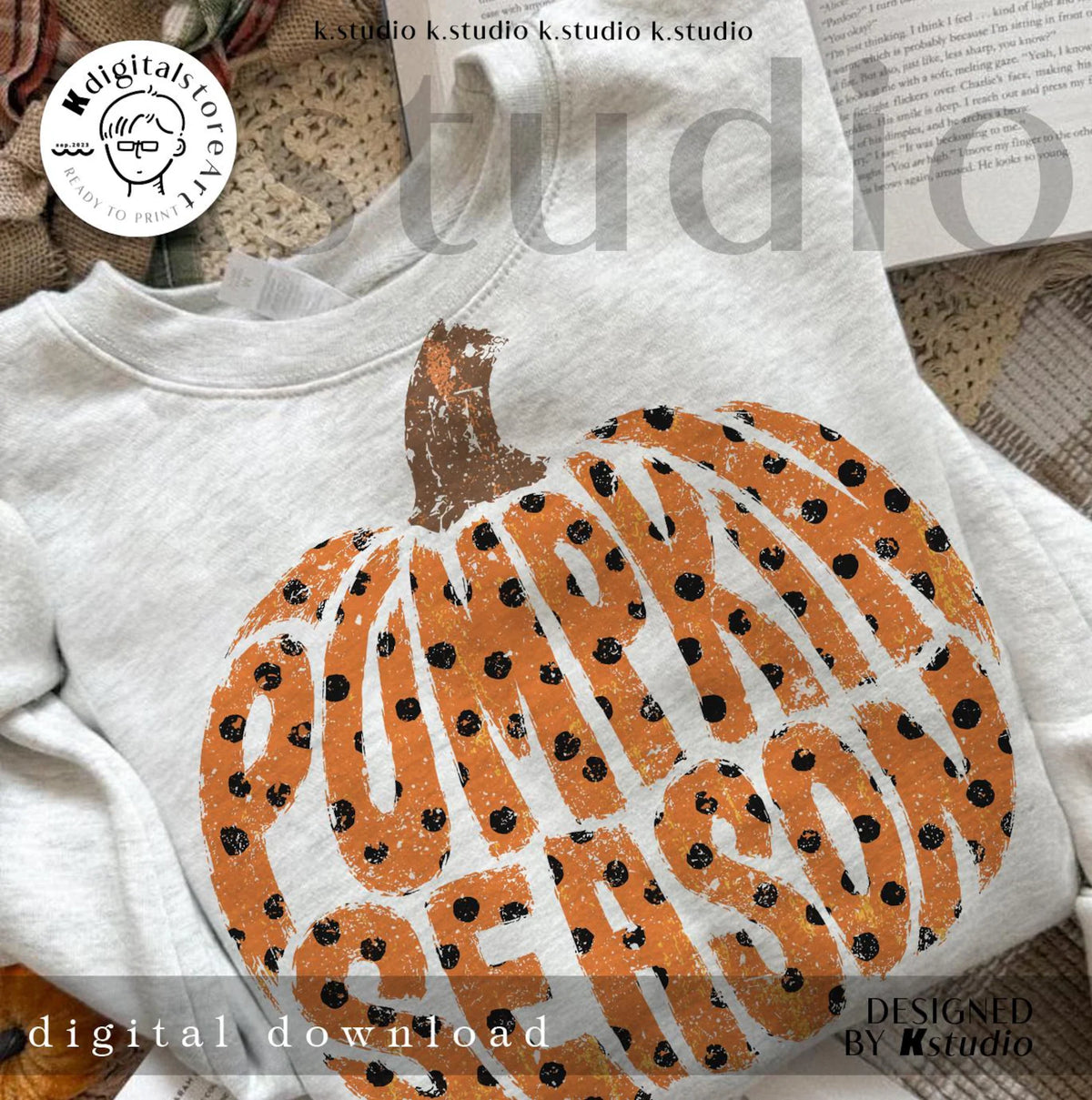 Pumpkin Season Polka Dot Crewneck