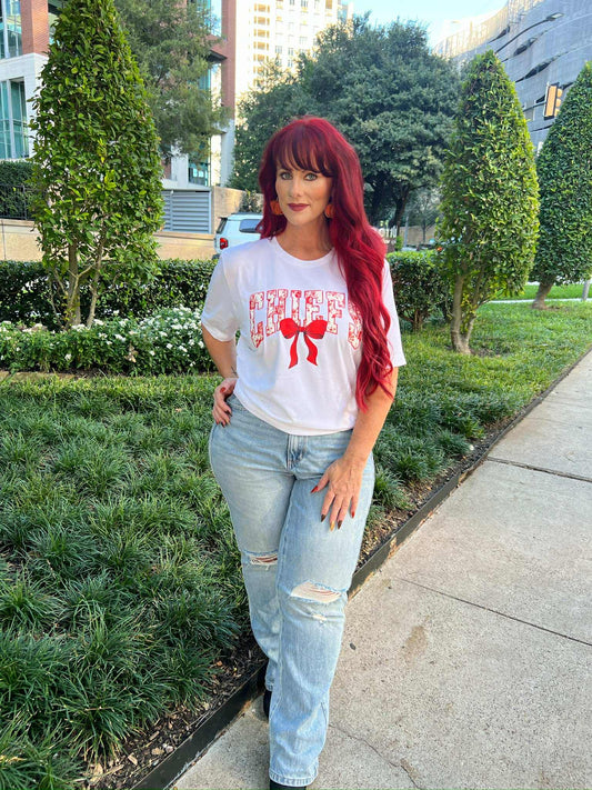 Chiefs Floral Bow Tee