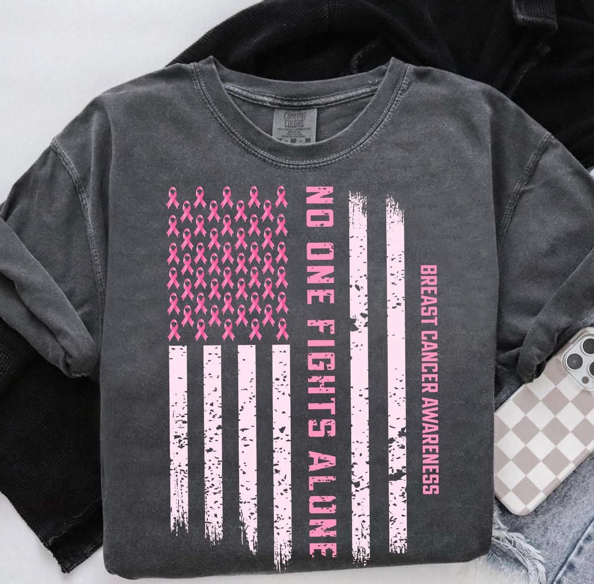 October - No One Fights Alone Tshirt