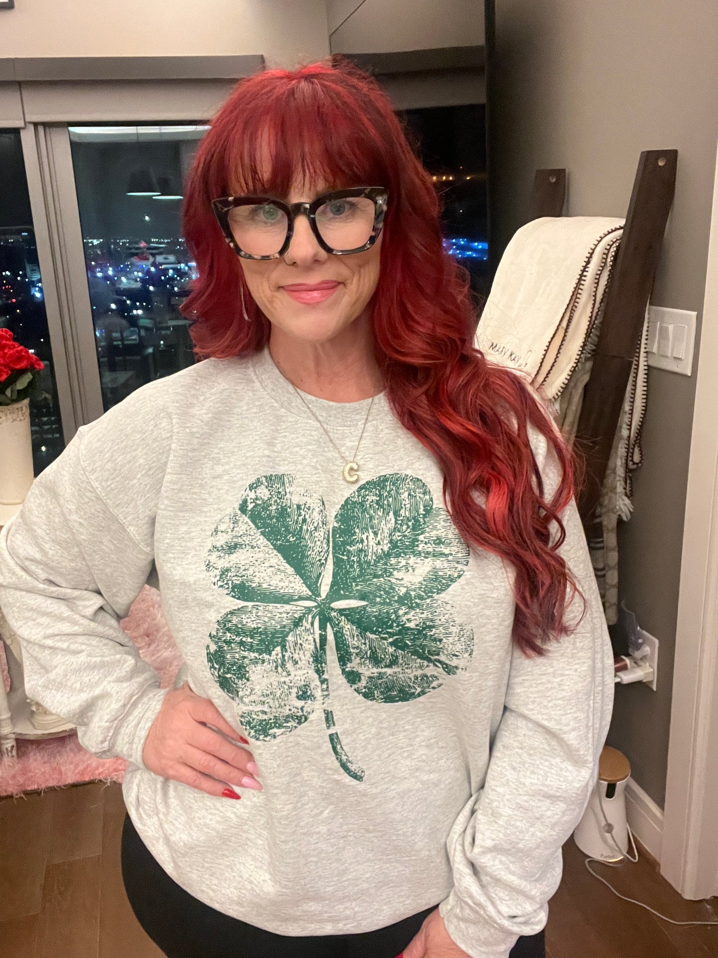 St Pattys Clover Crewneck