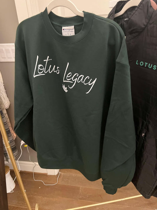 S6000Sale Champion® Powerblend® Crewneck Sweatshirt- Dk Green