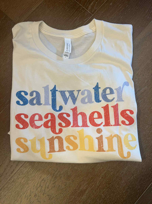 Saltwater, Seashells & Sunshine Tshirt