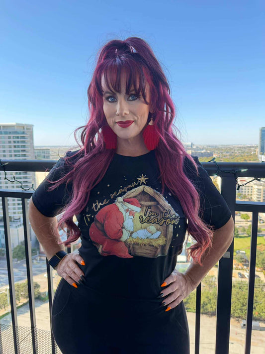 Nativity with Santa Tee