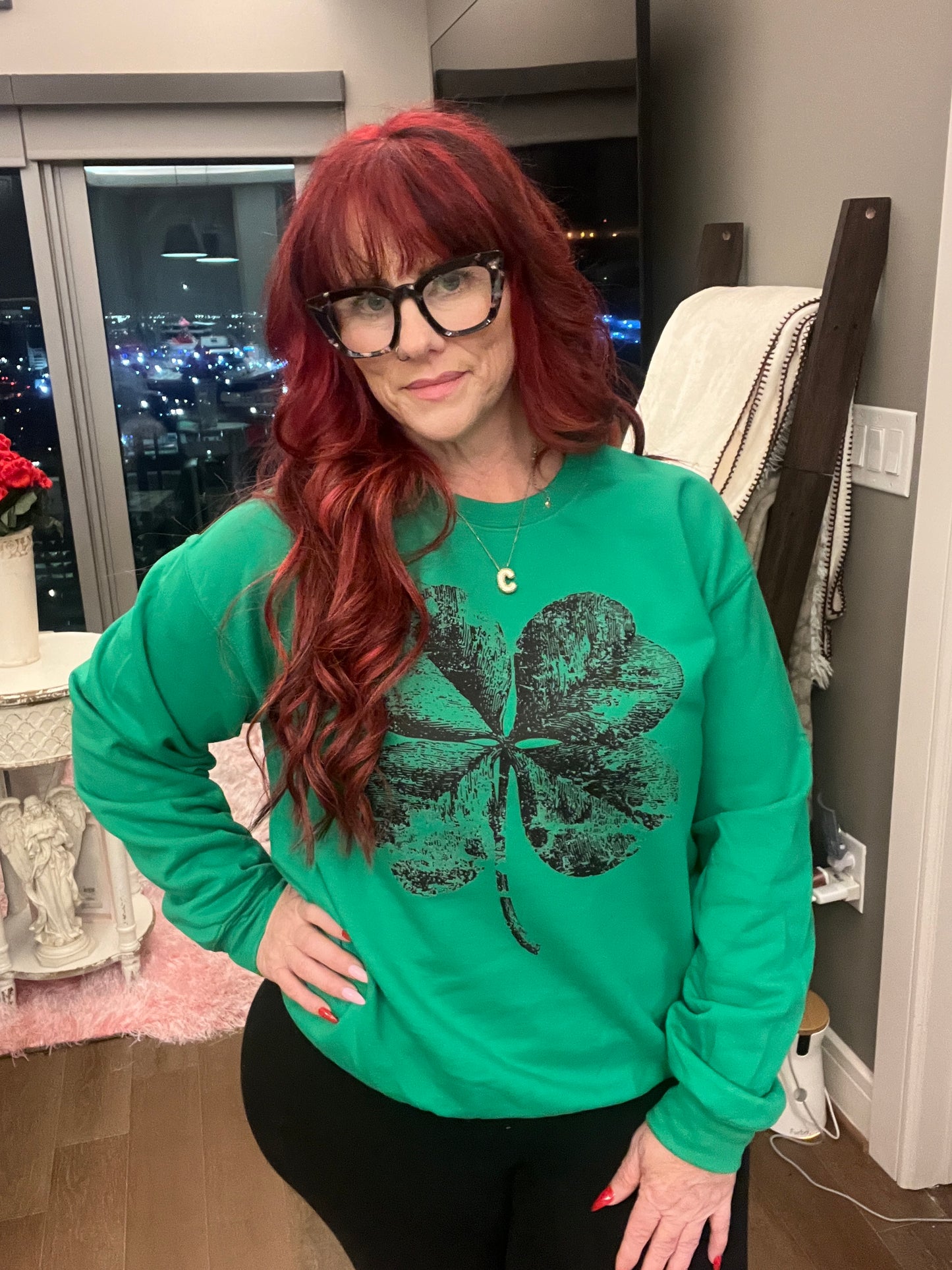 St Pattys Clover Crewneck