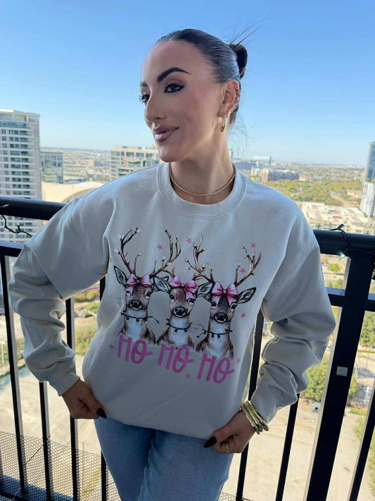 Ho Ho Ho Reindeer Crewneck