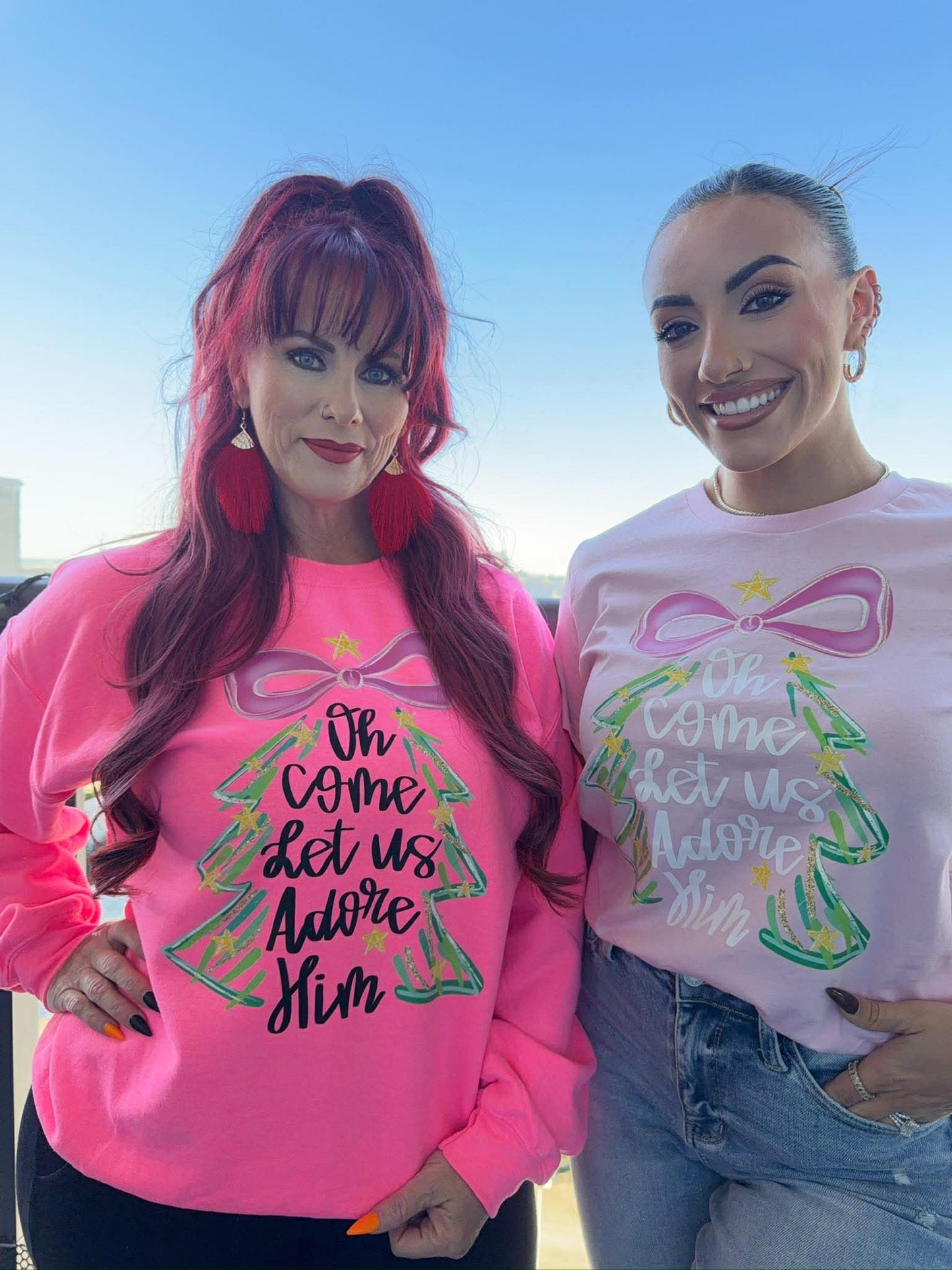 O Come Let Us Tree Crewneck