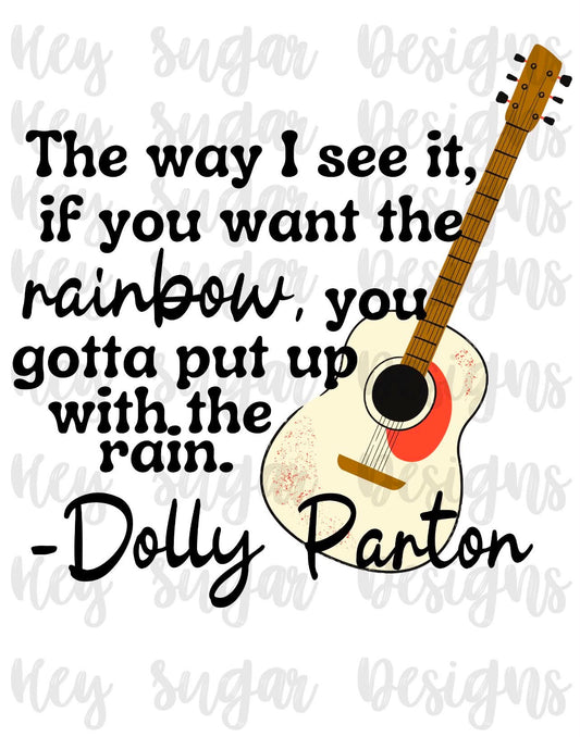 Dolly Tshirt - Rainbow Quote