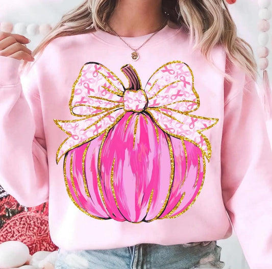 October Pink Pumpkin Crewneck