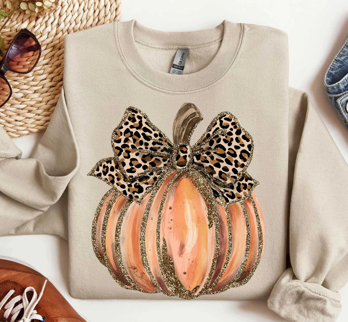Leopard Pumpkin Crewneck