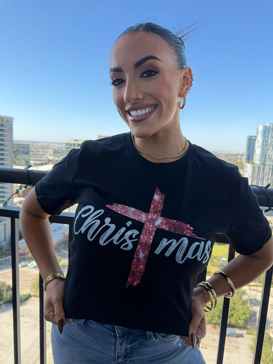 CHRISTmas sparkly tee