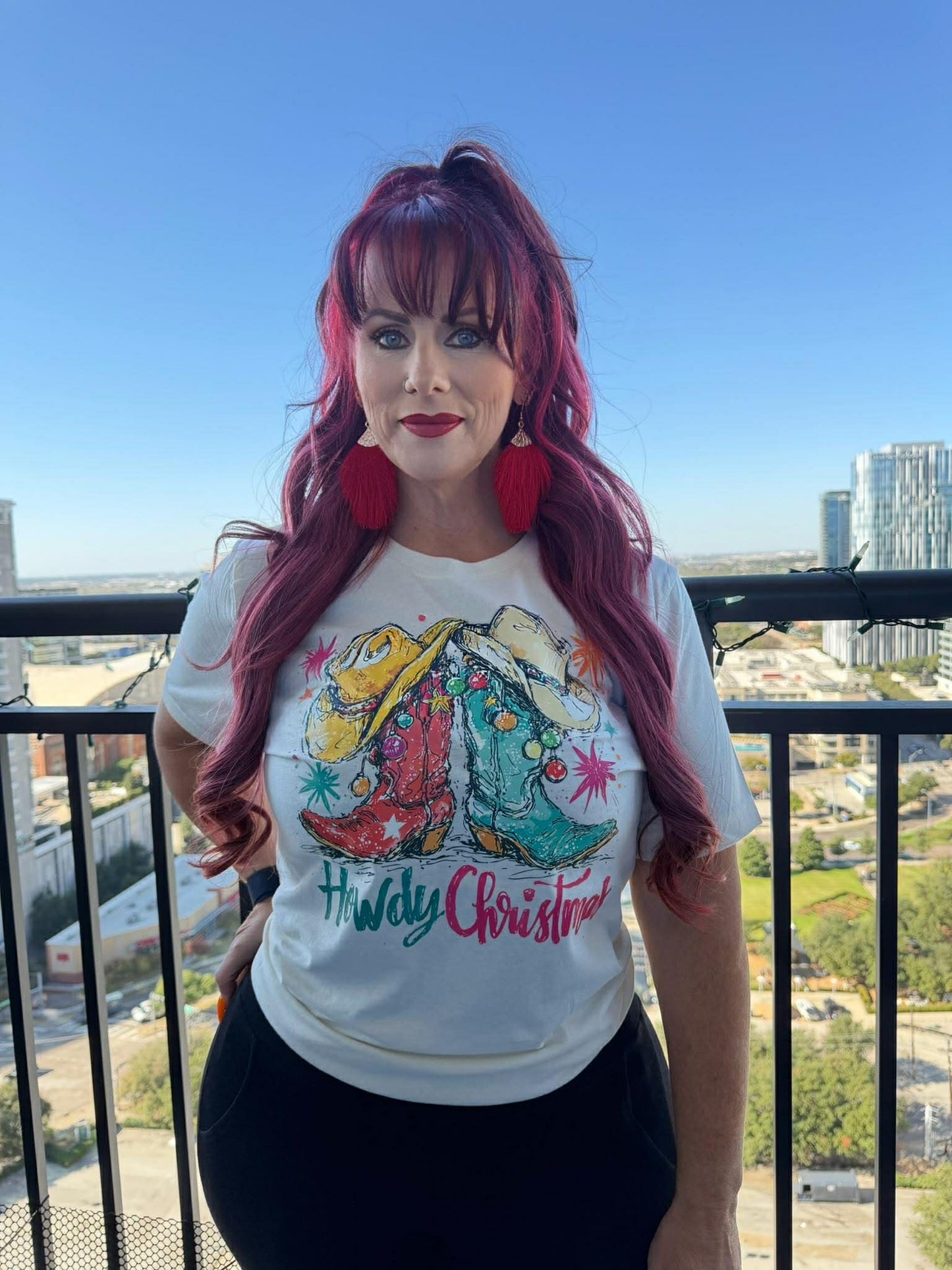 Howdy Christmas Boots Tee